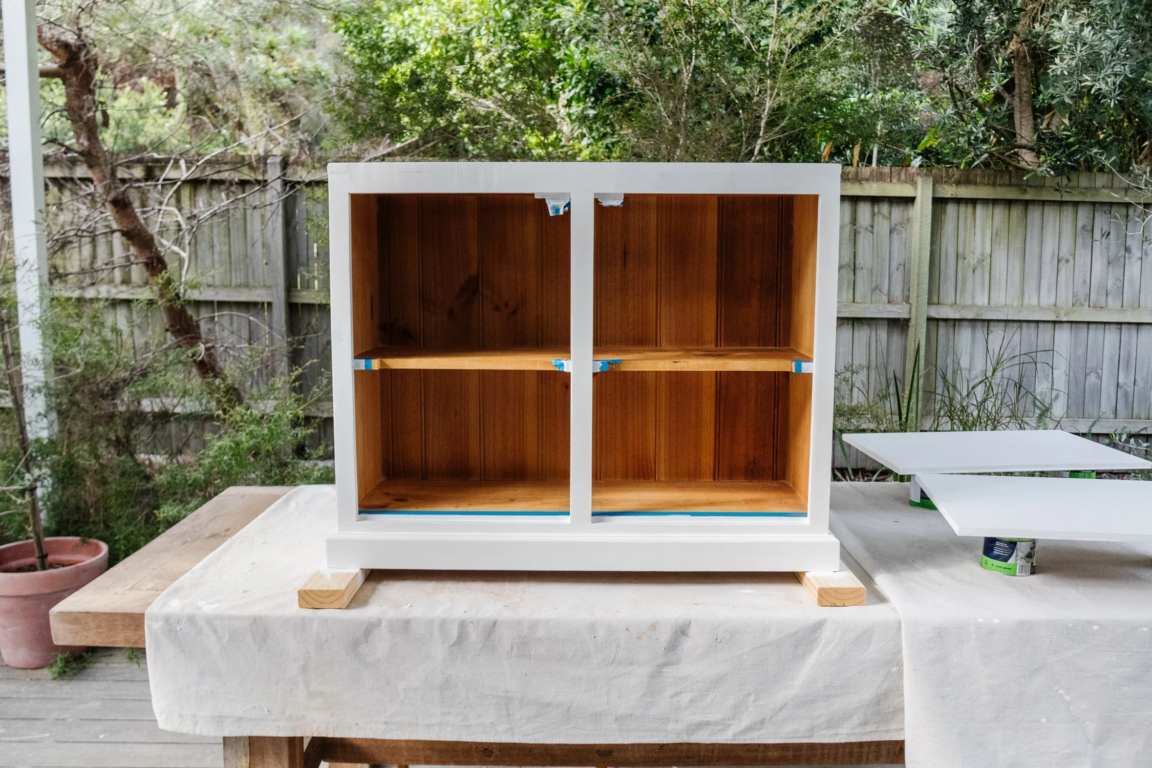 Arched discount door hutch